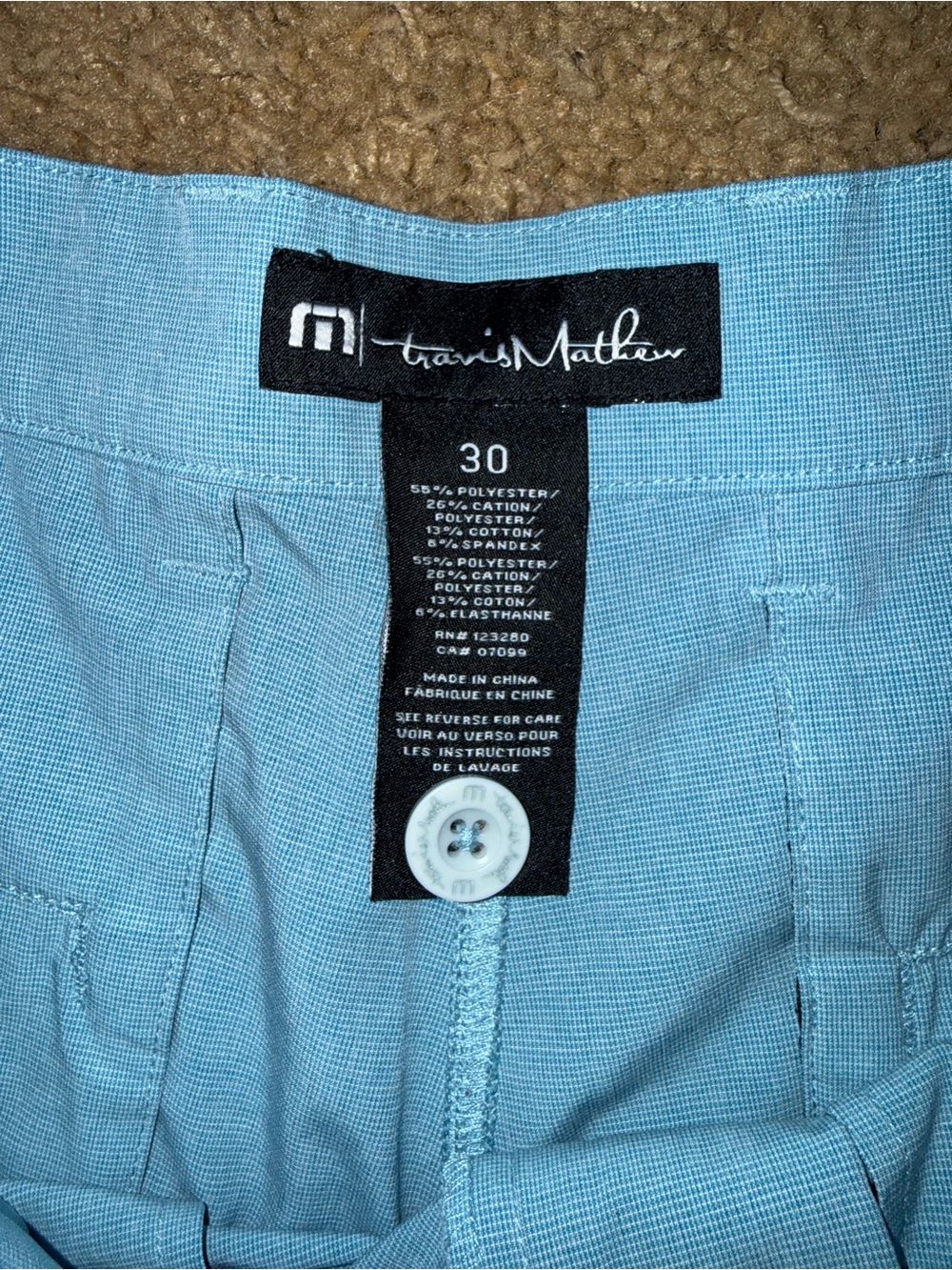 TravisMathew Light Blue Men’s Shorts